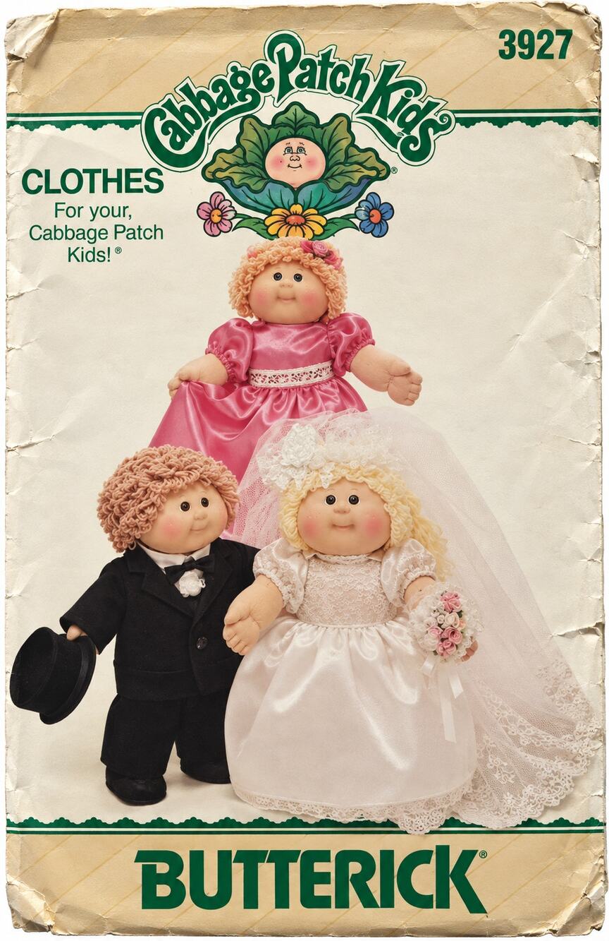 BUTTERICK CRAFT SEWING PATTERN-CABBAGE PATCH KIDS-BRIDE,GROOM,BRIDESMAID-#410
